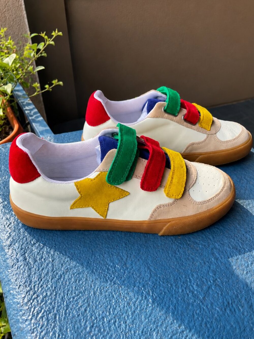 Mini Boden Rainbow Star Suede Fun Sneakers EU 36 US 4 Youth Womens 5.5-6 NWOB
